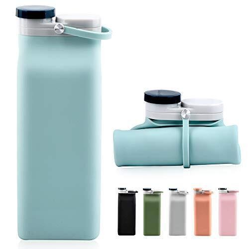 E-Senior Collapsible Water Bottle BPA Free - Foldable Water Bottle for Travel...