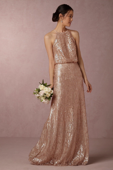 Donna Morgan Sequined Alana Dress # 10 New BHLDN